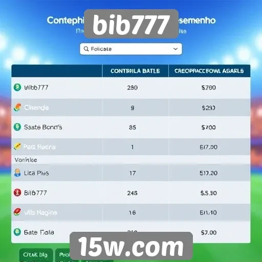 Desempenho do site bib777 em comparação com concorrentes